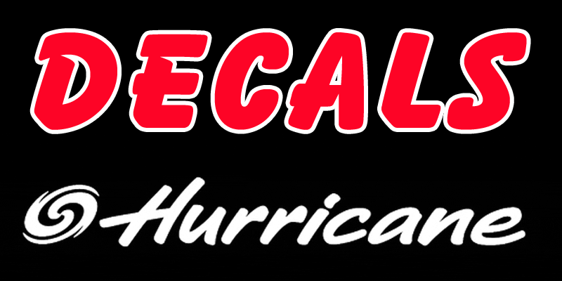 Hurricane boat decals