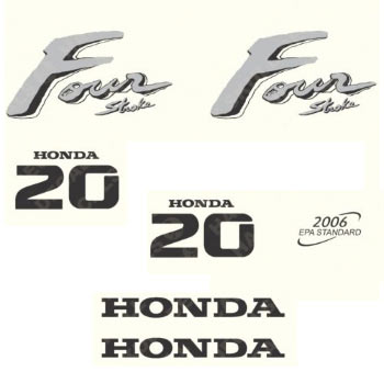 Honda outboard 20 decals