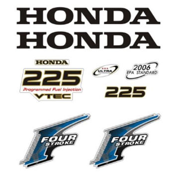 Honda outboard 225 decals
