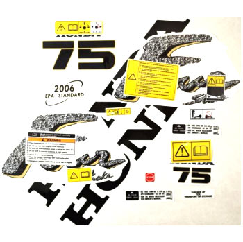 Honda outboard 75 decals