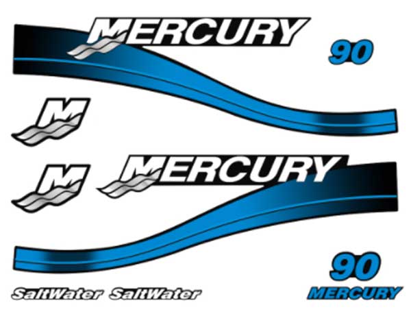 Mercury 90 hp decals