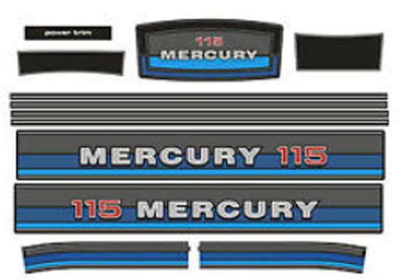 Mercury outboard 115 decals 1980