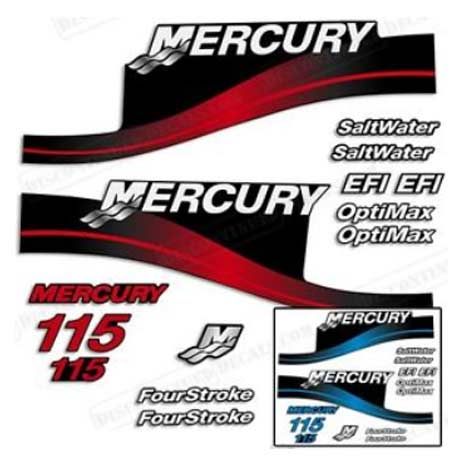 Mercury outboard 115 EFI decals