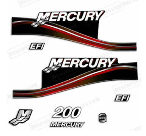Mercury outboard 200 EFI decals