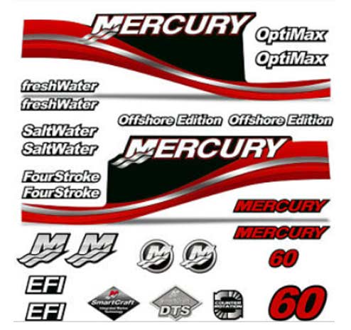 Mercury outboard 60 EFI decals