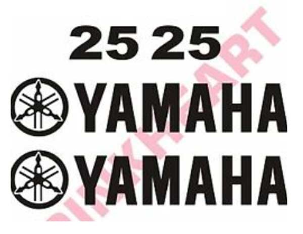 Yamaha 25 outboard decals