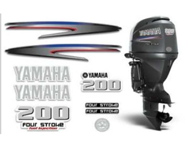 Yamaha F200 outboard decals