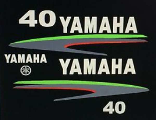 Yamaha F40 outboard decals