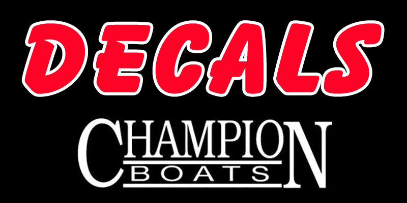 Champion boat decals