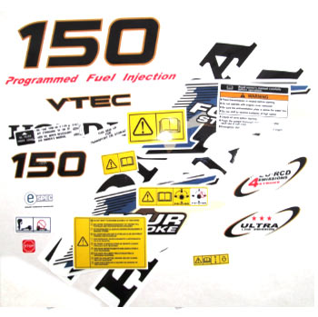 Honda outboard 150 decals