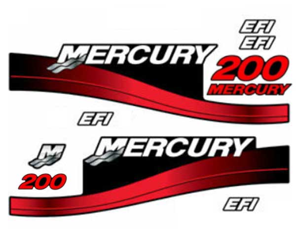 Mercury 200 efi decals