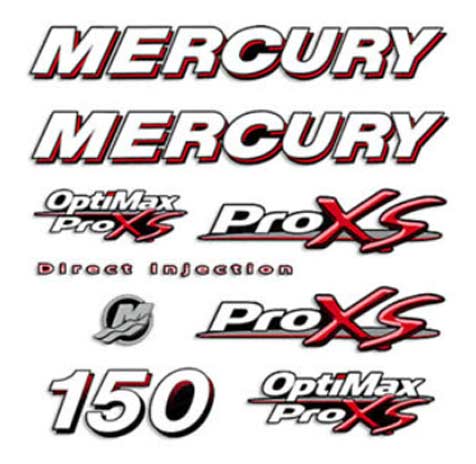 Mercury Pro XS 150 decals