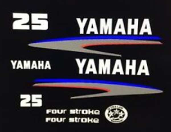 Yamaha F25 outboard decals